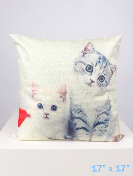 Kittens Print Cushion & Filler